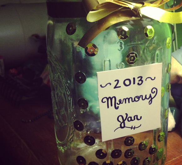 DIY para o ano novo vidro das recordações